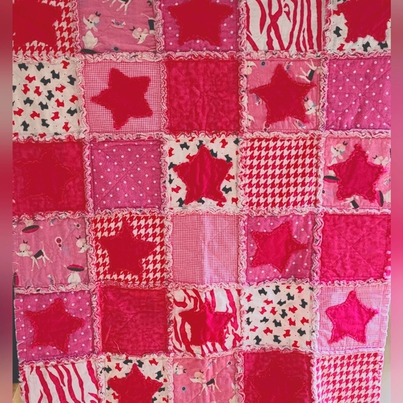 Hand Crafted Other - Crib, Child, Toddler Quilt Handmade Soft And Warm Rag Quilt